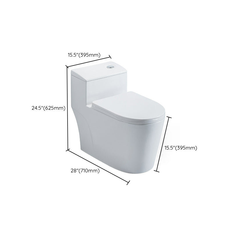 Modern Ceramic Toilet Bowl One Piece Flush Toilet with Toilet Seat