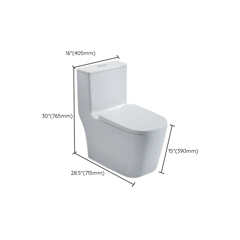 Modern Ceramic Toilet Bowl One Piece Flush Toilet with Toilet Seat