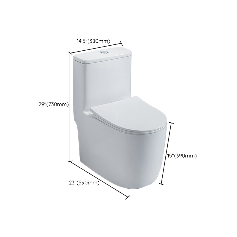 Modern Ceramic Toilet Bowl One Piece Flush Toilet with Toilet Seat