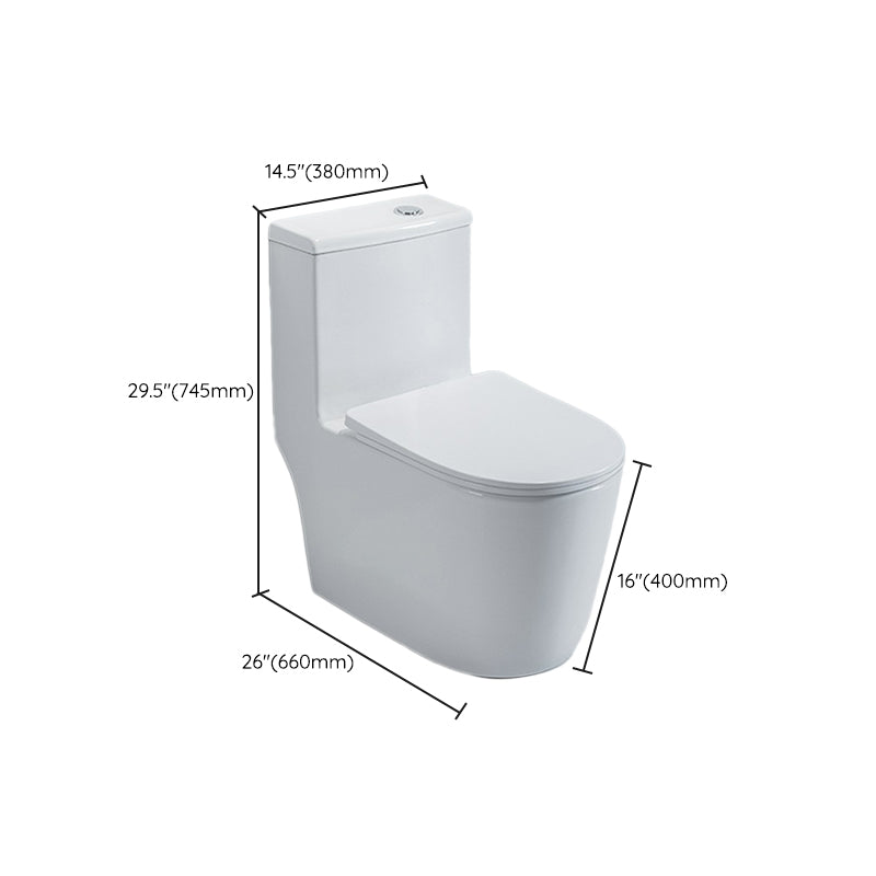 Modern Ceramic Toilet Bowl One Piece Flush Toilet with Toilet Seat