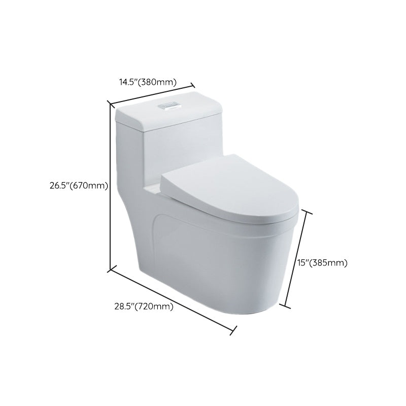 Modern Ceramic Toilet Bowl One Piece Flush Toilet with Toilet Seat