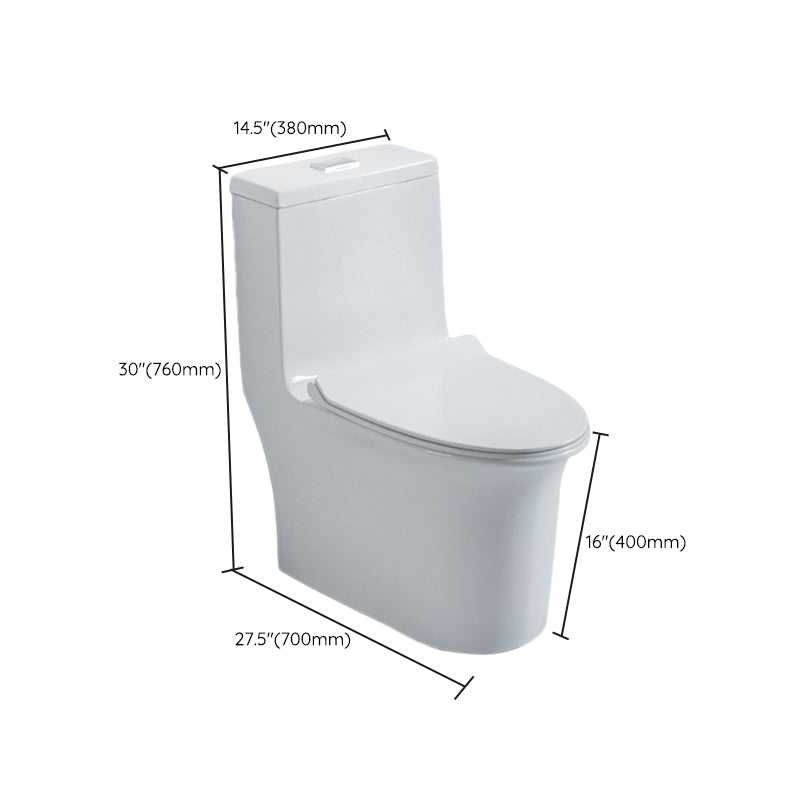 Modern Ceramic Toilet Bowl One Piece Flush Toilet with Toilet Seat