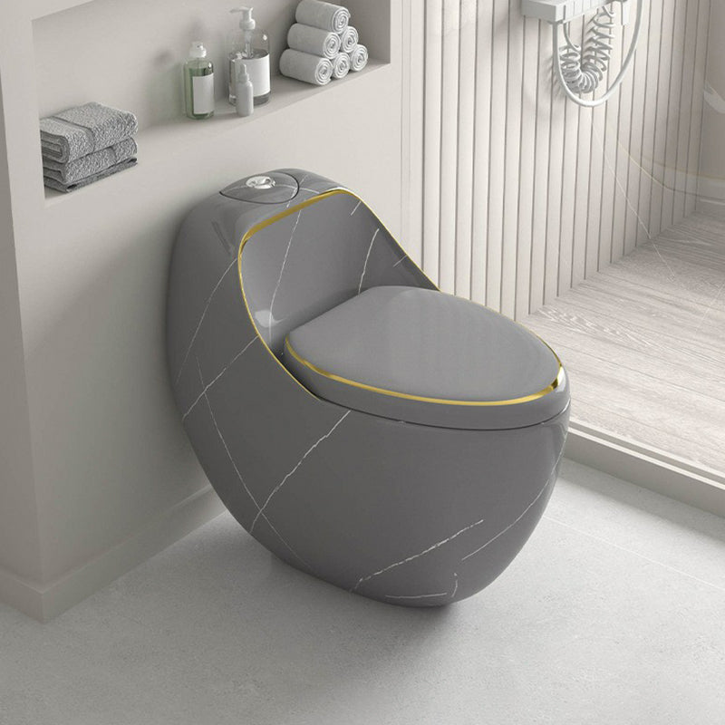 Contemporary 1 Piece Flush Toilet Floor Mounted Urine Toilet for Bathroom