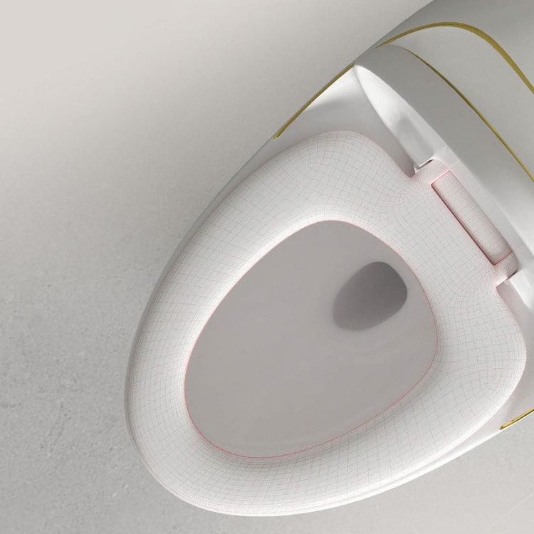 Contemporary 1 Piece Flush Toilet Floor Mounted Urine Toilet for Bathroom