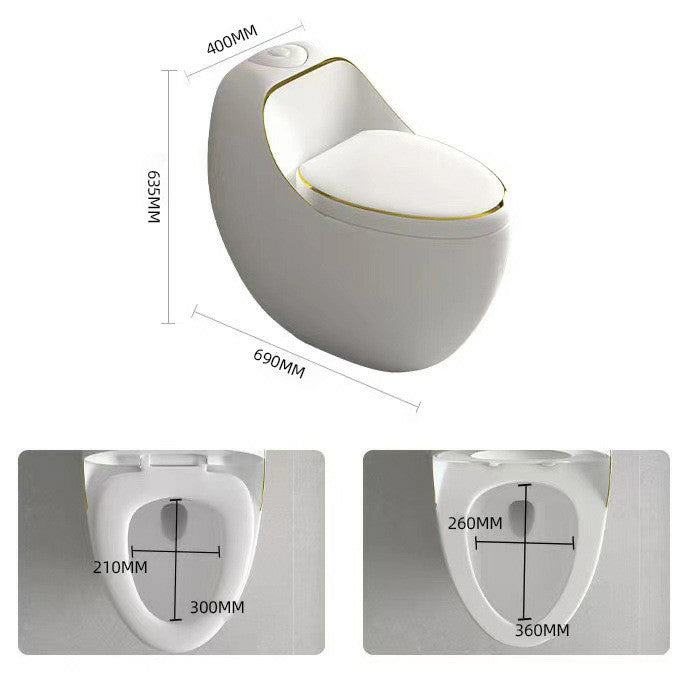 Contemporary 1 Piece Flush Toilet Floor Mounted Urine Toilet for Bathroom
