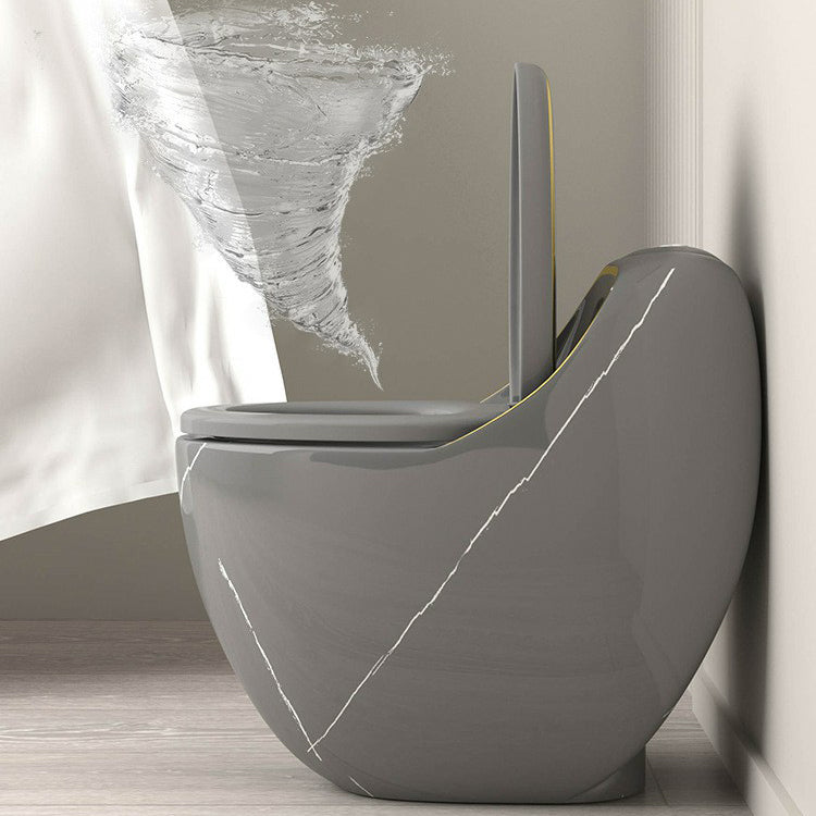 Contemporary 1 Piece Flush Toilet Floor Mounted Urine Toilet for Bathroom