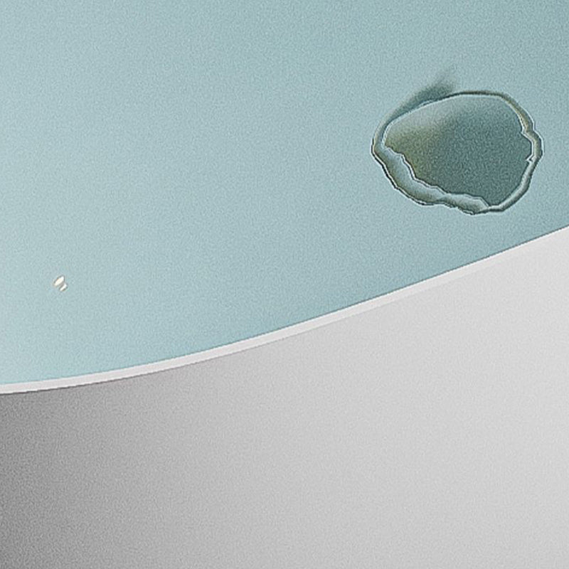 Soaking Stone Bathtub Antique Finish Oval Back to Wall Bath Tub