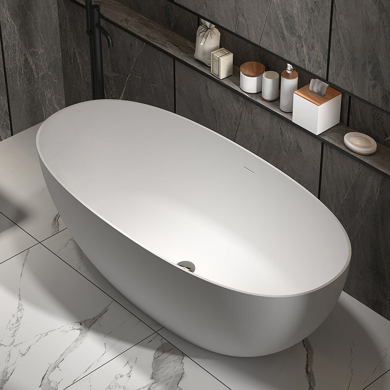 Stone Soaking Bathtub Antique Finish Modern Back to Wall Bath Tub