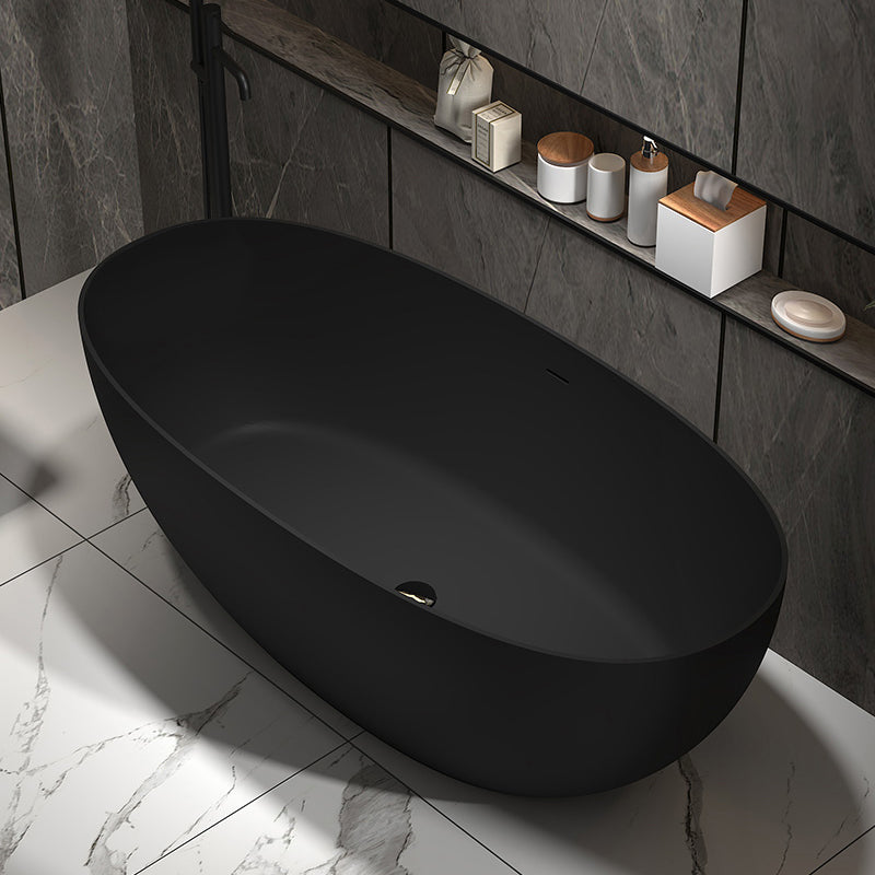 Stone Soaking Bathtub Antique Finish Modern Back to Wall Bath Tub