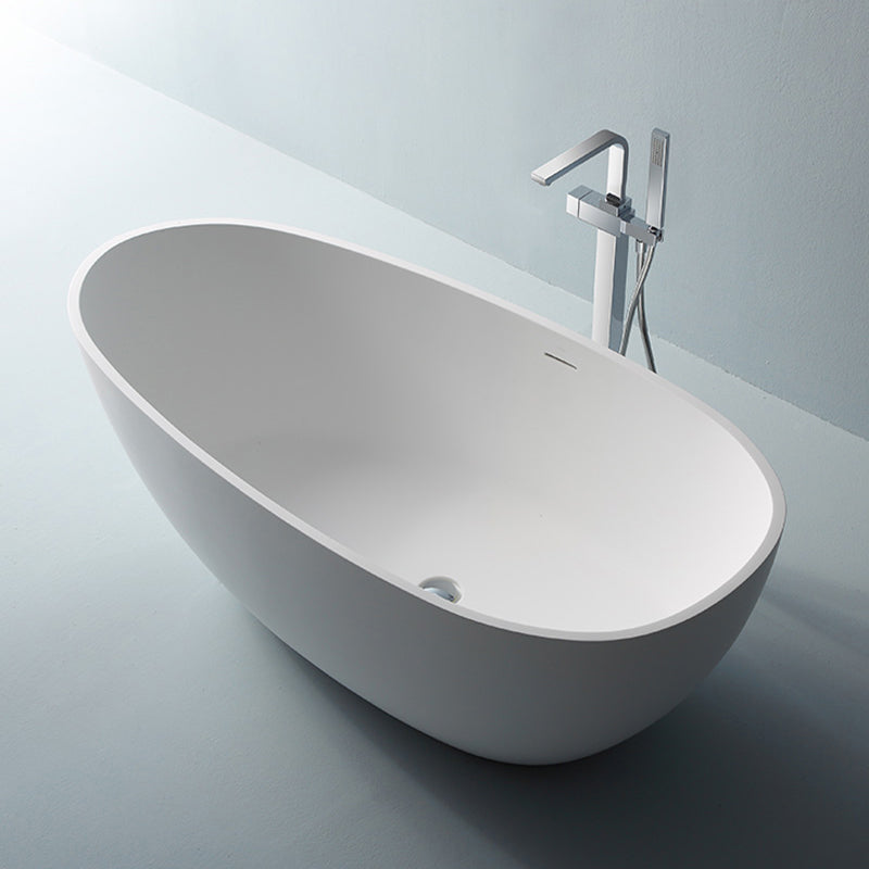 Stone Soaking Bathtub Antique Finish Modern Back to Wall Bath Tub