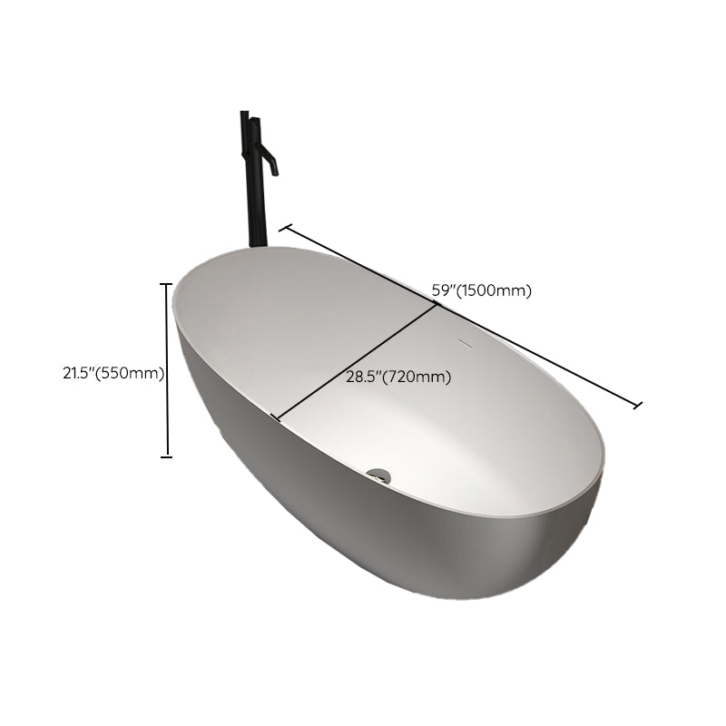 Stone Soaking Bathtub Antique Finish Modern Back to Wall Bath Tub