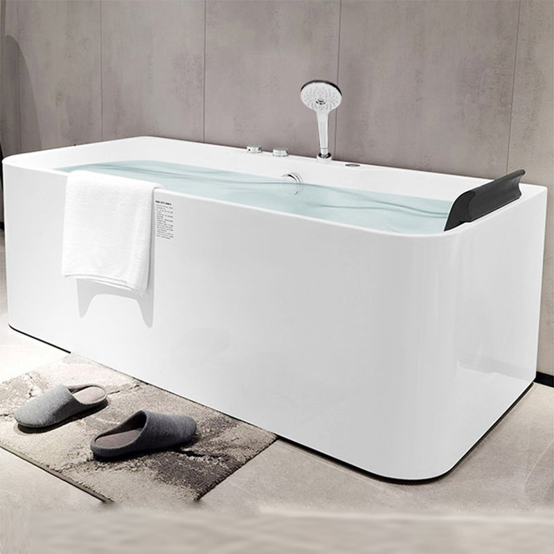 Acrylic Rectangular Tub Freestanding Soaking Bath , 31.5-inch Wide