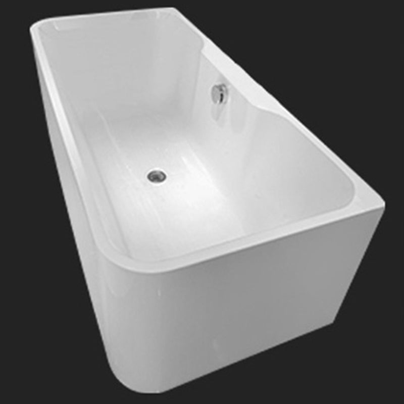 Acrylic Rectangular Tub Freestanding Soaking Bath , 31.5-inch Wide