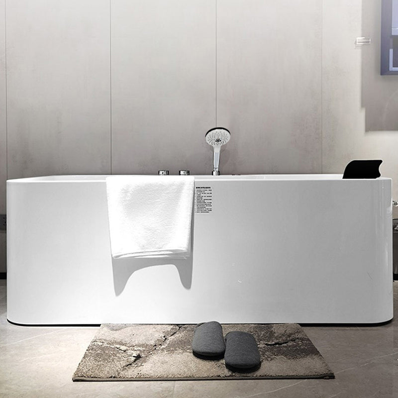 Acrylic Rectangular Tub Freestanding Soaking Bath , 31.5-inch Wide