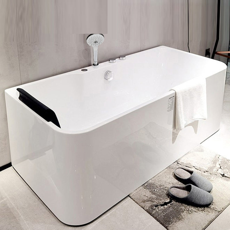 Acrylic Rectangular Tub Freestanding Soaking Bath , 31.5-inch Wide