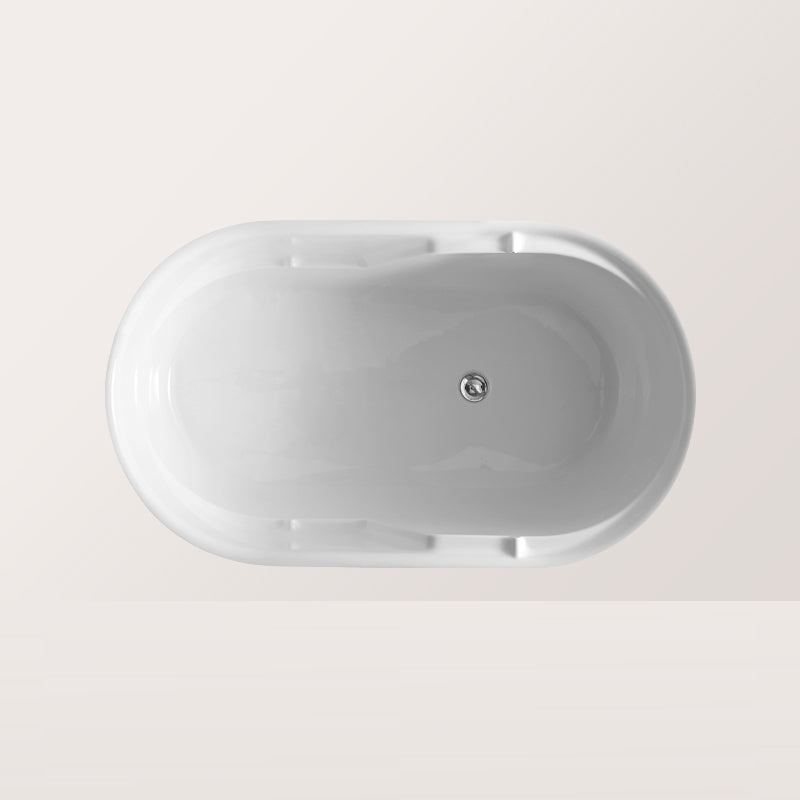 Modern Acrylic Bathtub Freestanding Soaking Tub , 27.56-inch Wide