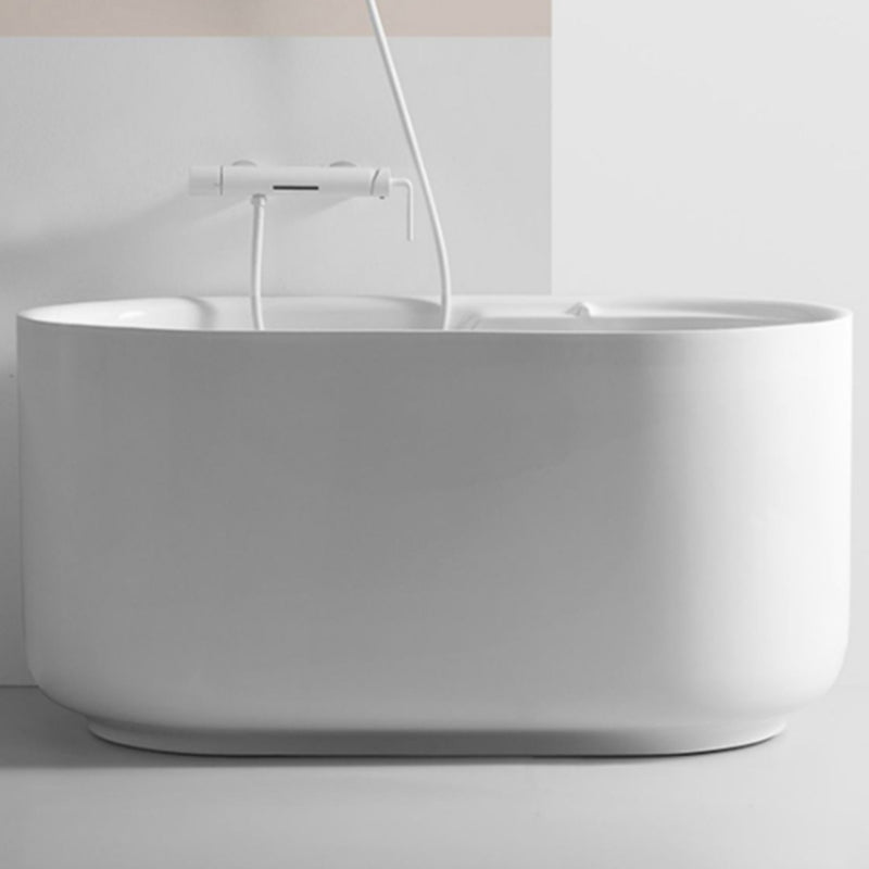 Modern Acrylic Bathtub Freestanding Soaking Tub , 27.56-inch Wide