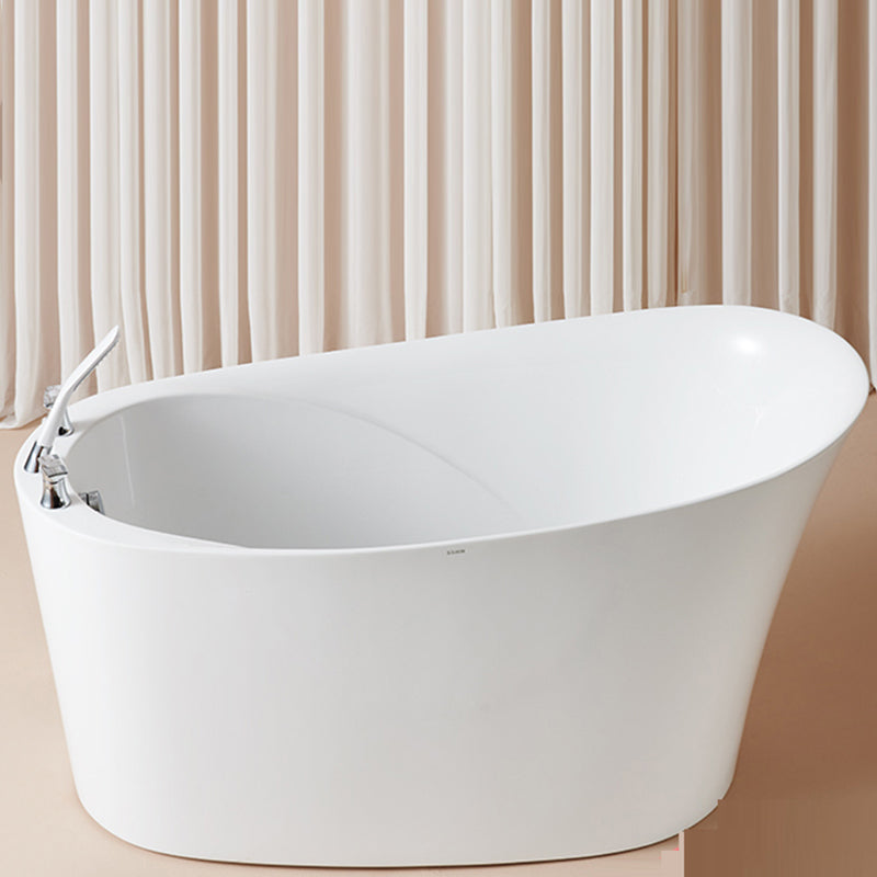 Back to Wall Bathtub Antique Finish Soaking Acrylic Bath Tub