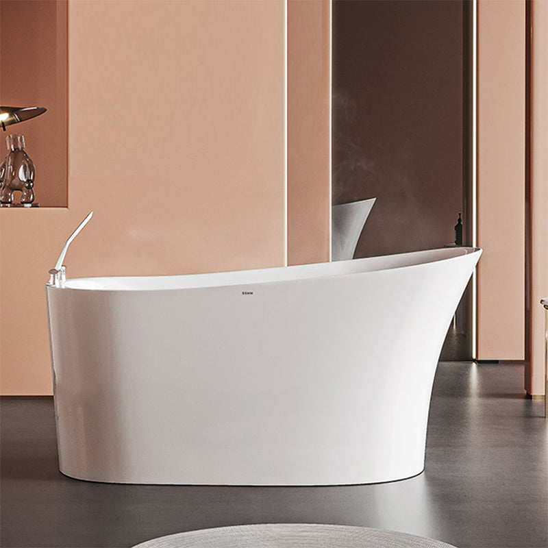 Back to Wall Bathtub Antique Finish Soaking Acrylic Bath Tub