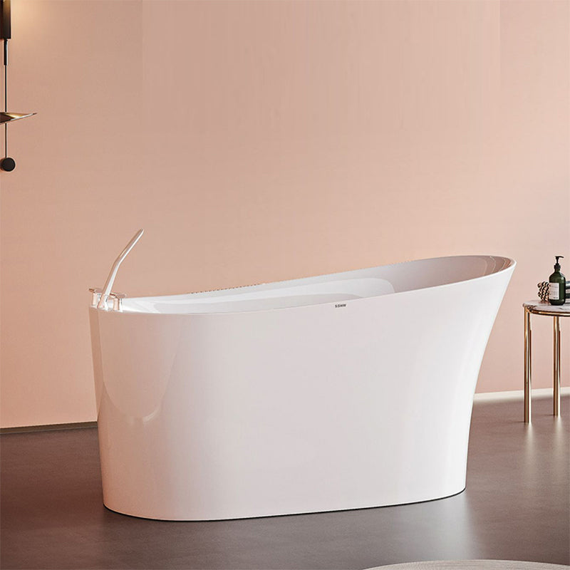 Back to Wall Bathtub Antique Finish Soaking Acrylic Bath Tub