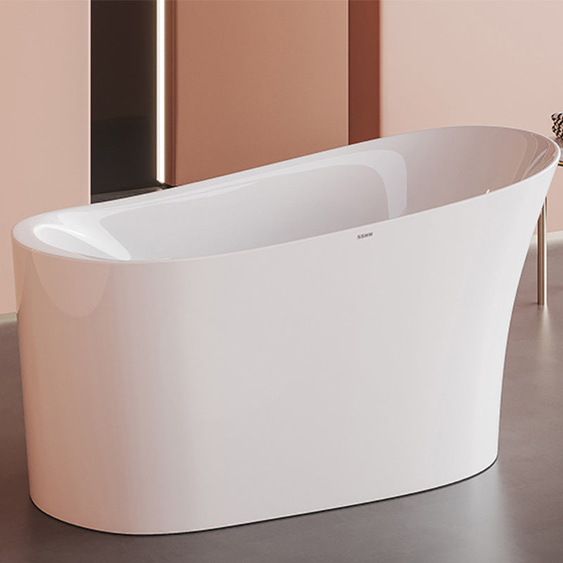 Back to Wall Bathtub Antique Finish Soaking Acrylic Bath Tub
