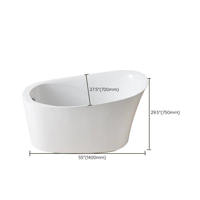 Back to Wall Bathtub Antique Finish Soaking Acrylic Bath Tub
