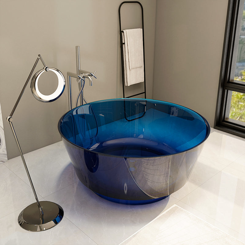 Modern Soaking Bathtub Antique Finish Round Freestanding Bath Tub