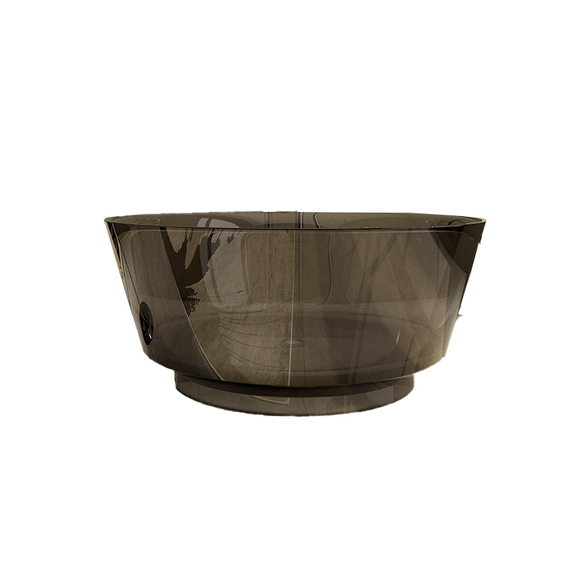 Modern Soaking Bathtub Antique Finish Round Freestanding Bath Tub