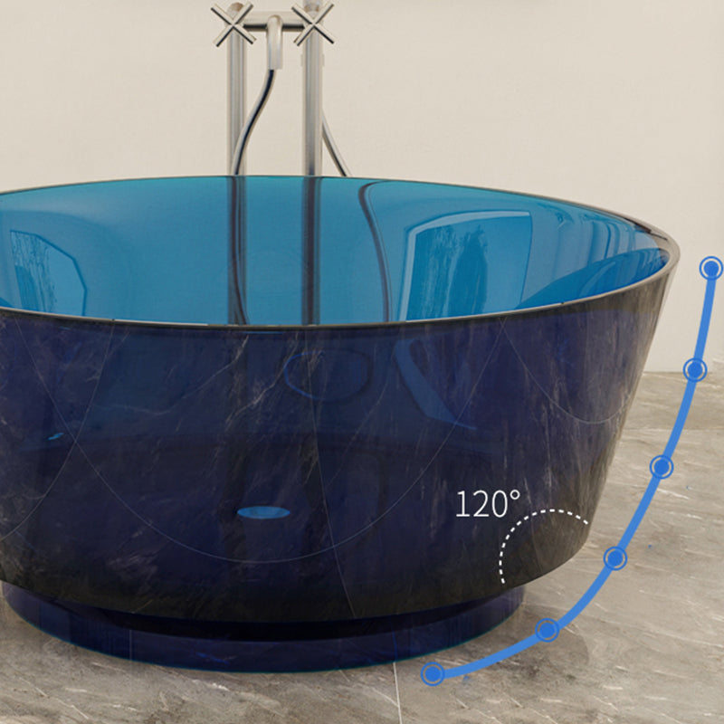 Modern Soaking Bathtub Antique Finish Round Freestanding Bath Tub
