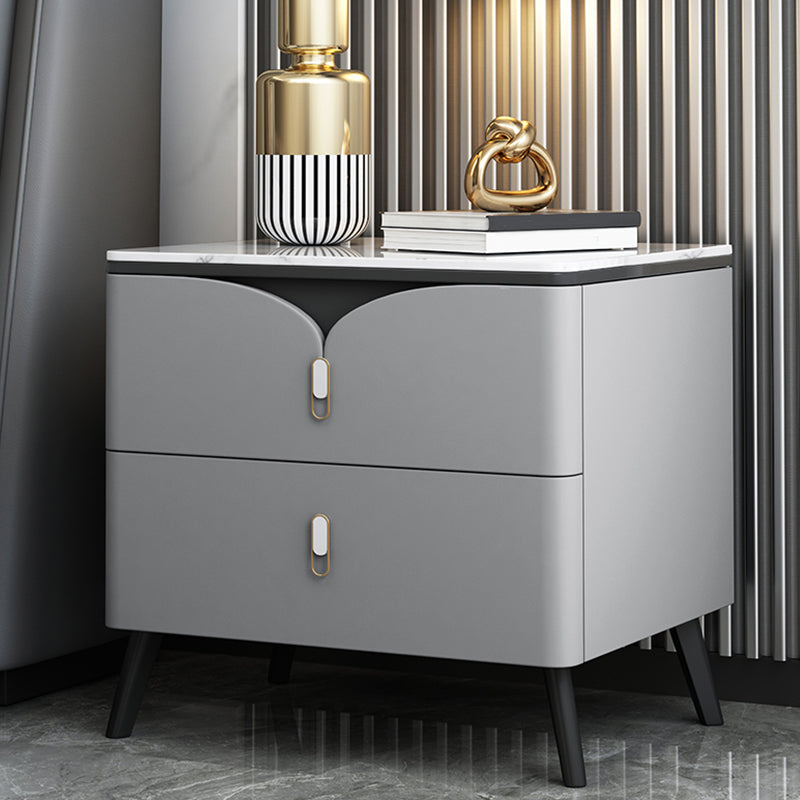 Drawers Storage Accent Table Nightstand Antique Finish Nightstand