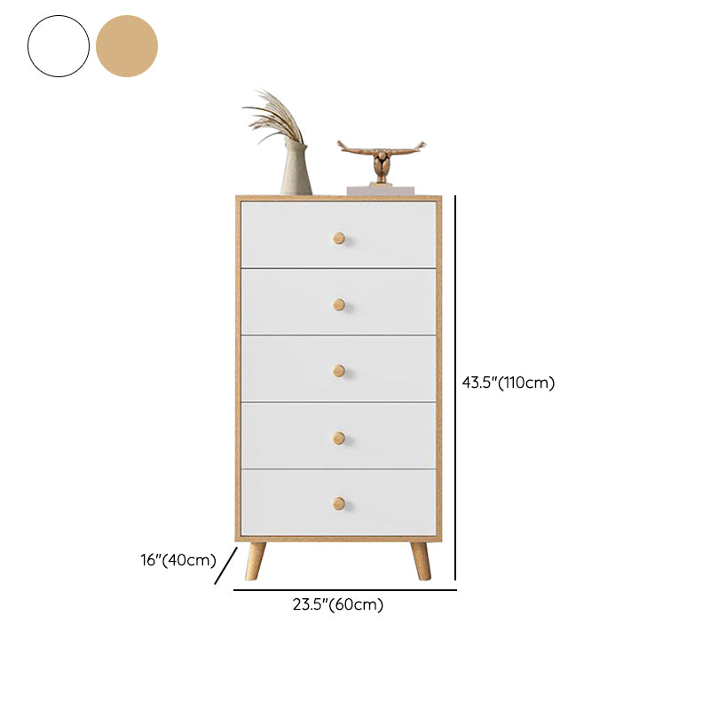 Contemporary Vertical Lingerie Chest Wood Storage Chest Dresser for Home Office