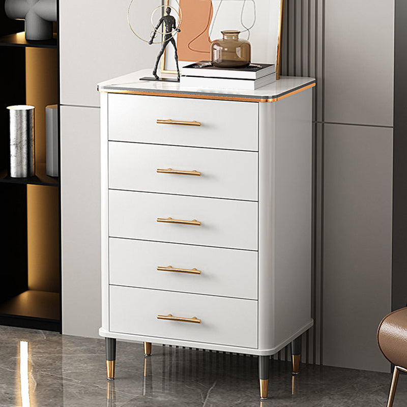 Contemporary Glam Storage Chest Marble Storage Chest Dresser for Home