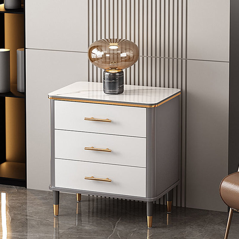 Contemporary Glam Storage Chest Marble Storage Chest Dresser for Home