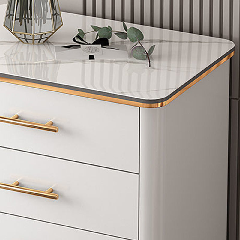 Contemporary Glam Storage Chest Marble Storage Chest Dresser for Home