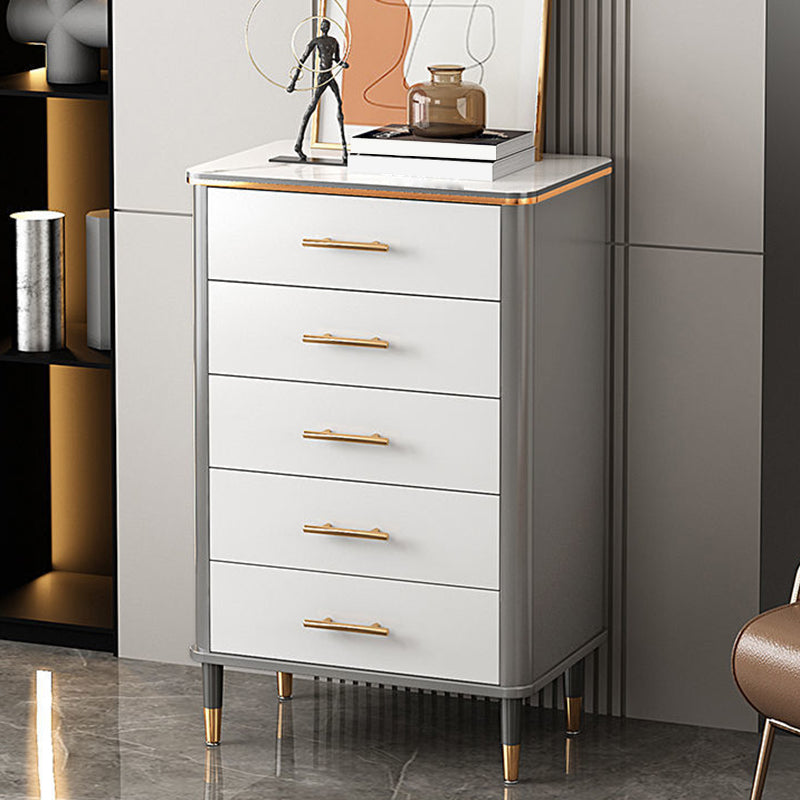 Contemporary Glam Storage Chest Marble Storage Chest Dresser for Home