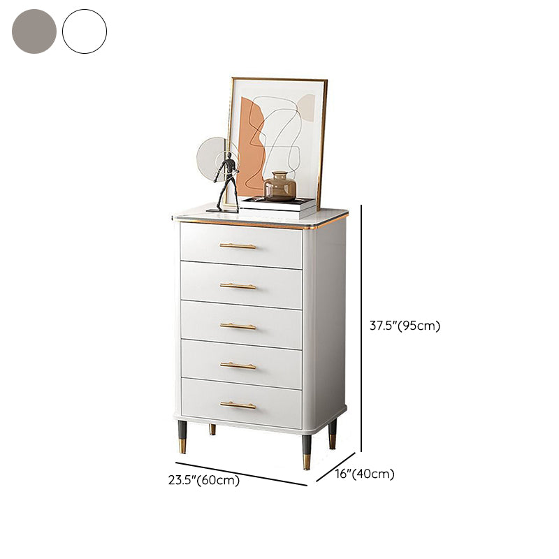 Contemporary Glam Storage Chest Marble Storage Chest Dresser for Home