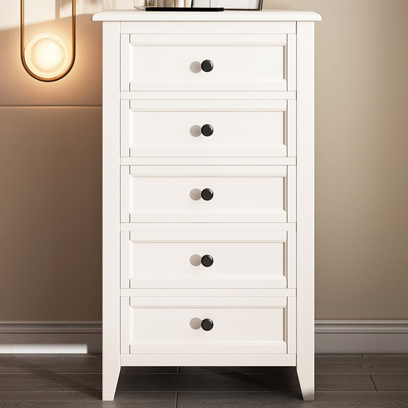 Traditional Oak Lingerie Chest Vertical Storage Chest Dresser for Home