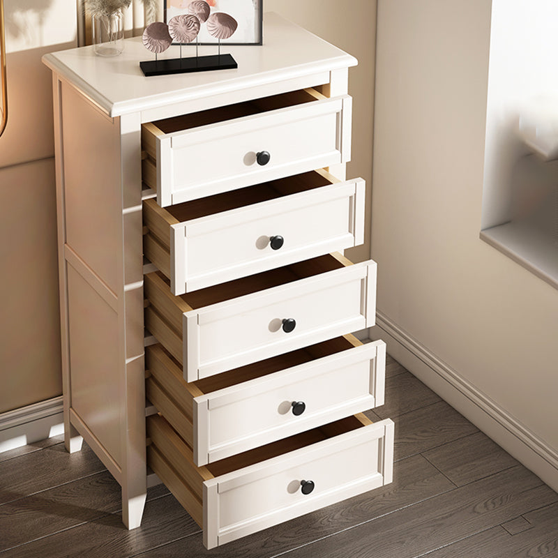 Traditional Oak Lingerie Chest Vertical Storage Chest Dresser for Home