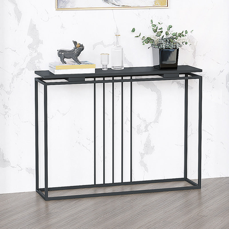 Modern Console Accent Table Antique Finish Console Table in Metal