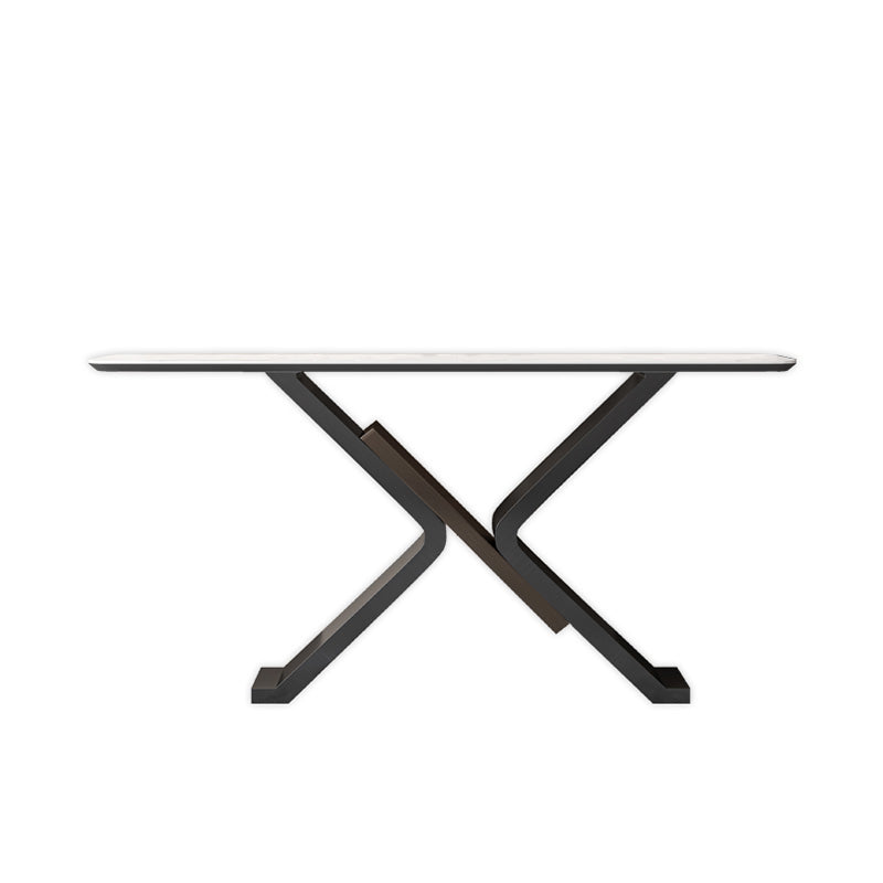 Modern Rectangle Console Accent Table Antique Finish Accent Table