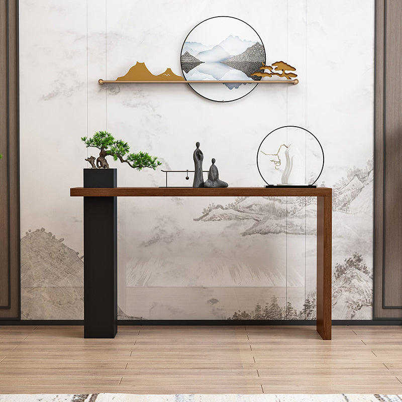 Solid Wood Rectangle Console Table 33.46-inch Tall Accent Table for Hall