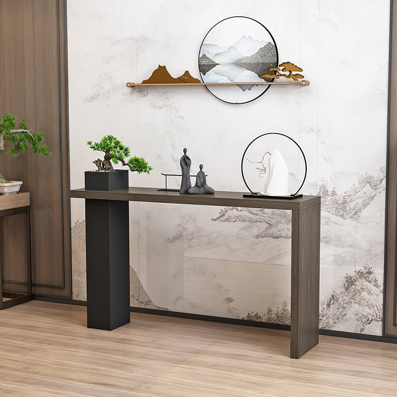 Solid Wood Rectangle Console Table 33.46-inch Tall Accent Table for Hall