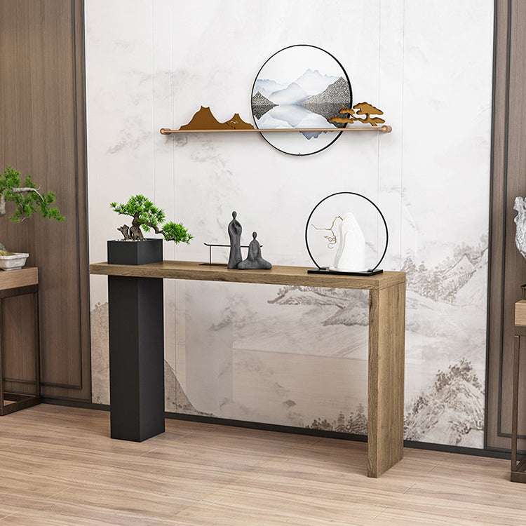 Solid Wood Rectangle Console Table 33.46-inch Tall Accent Table for Hall