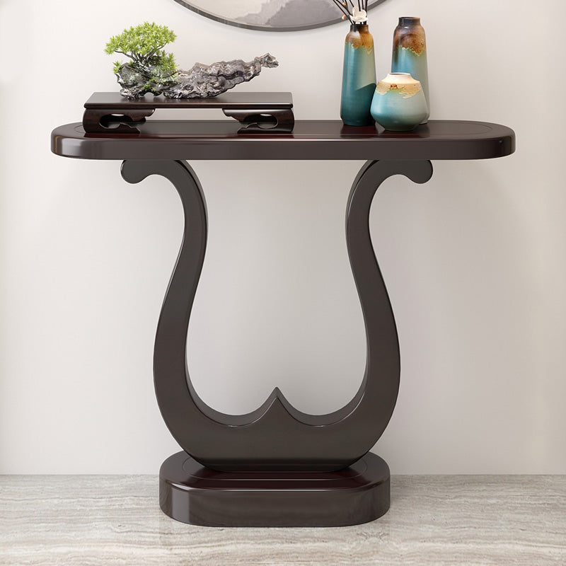 Mid Century Modern Console Table 33.46-inch Tall Solid Wood End Table