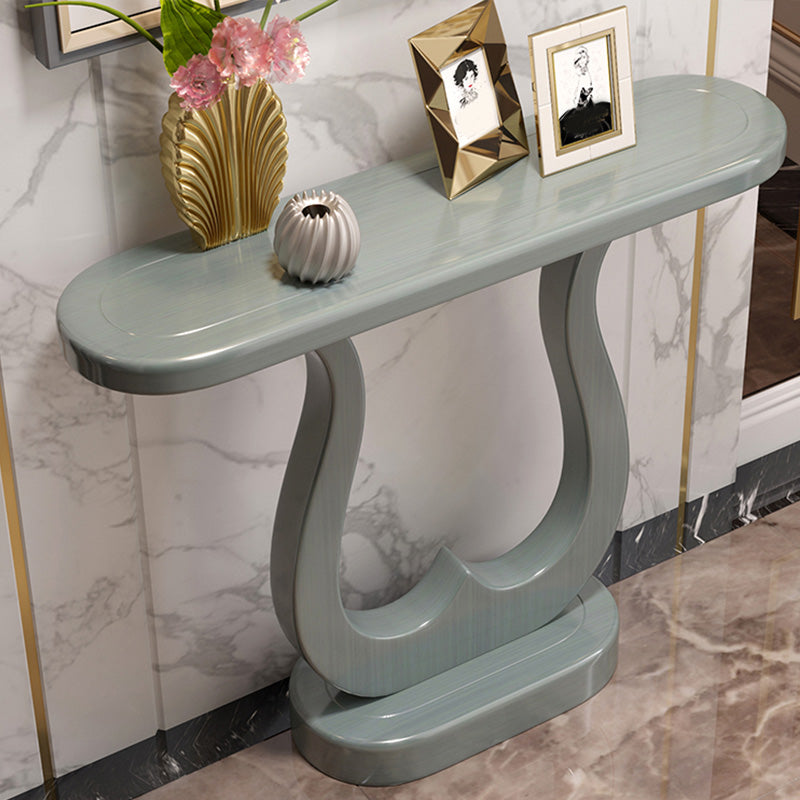 Mid Century Modern Console Table 33.46-inch Tall Solid Wood End Table