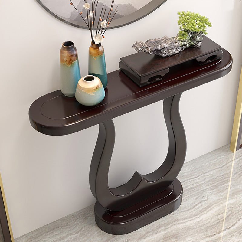 Mid Century Modern Console Table 33.46-inch Tall Solid Wood End Table