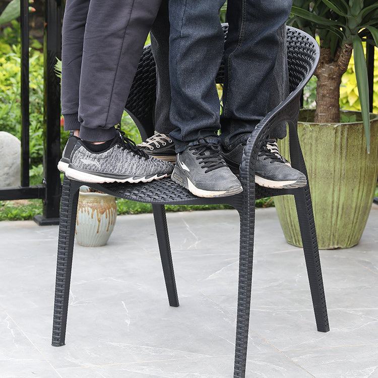 Stacking Dining Armchair Contemporary Plastic Patio Arm Chair