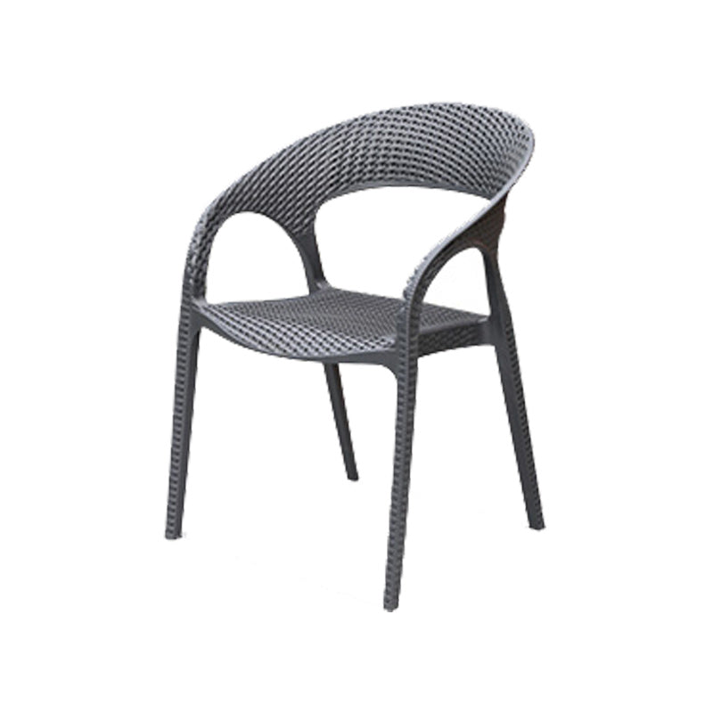 Stacking Dining Armchair Contemporary Plastic Patio Arm Chair