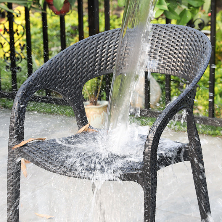 Stacking Dining Armchair Contemporary Plastic Patio Arm Chair