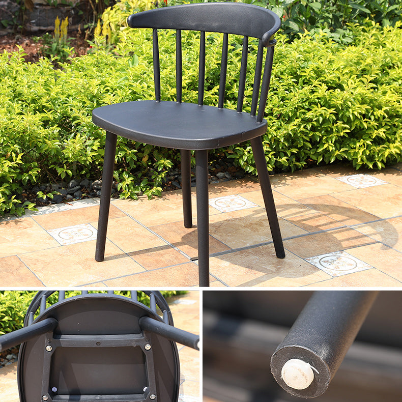 Stacking Dining Armchair Contemporary Plastic Patio Arm Chair